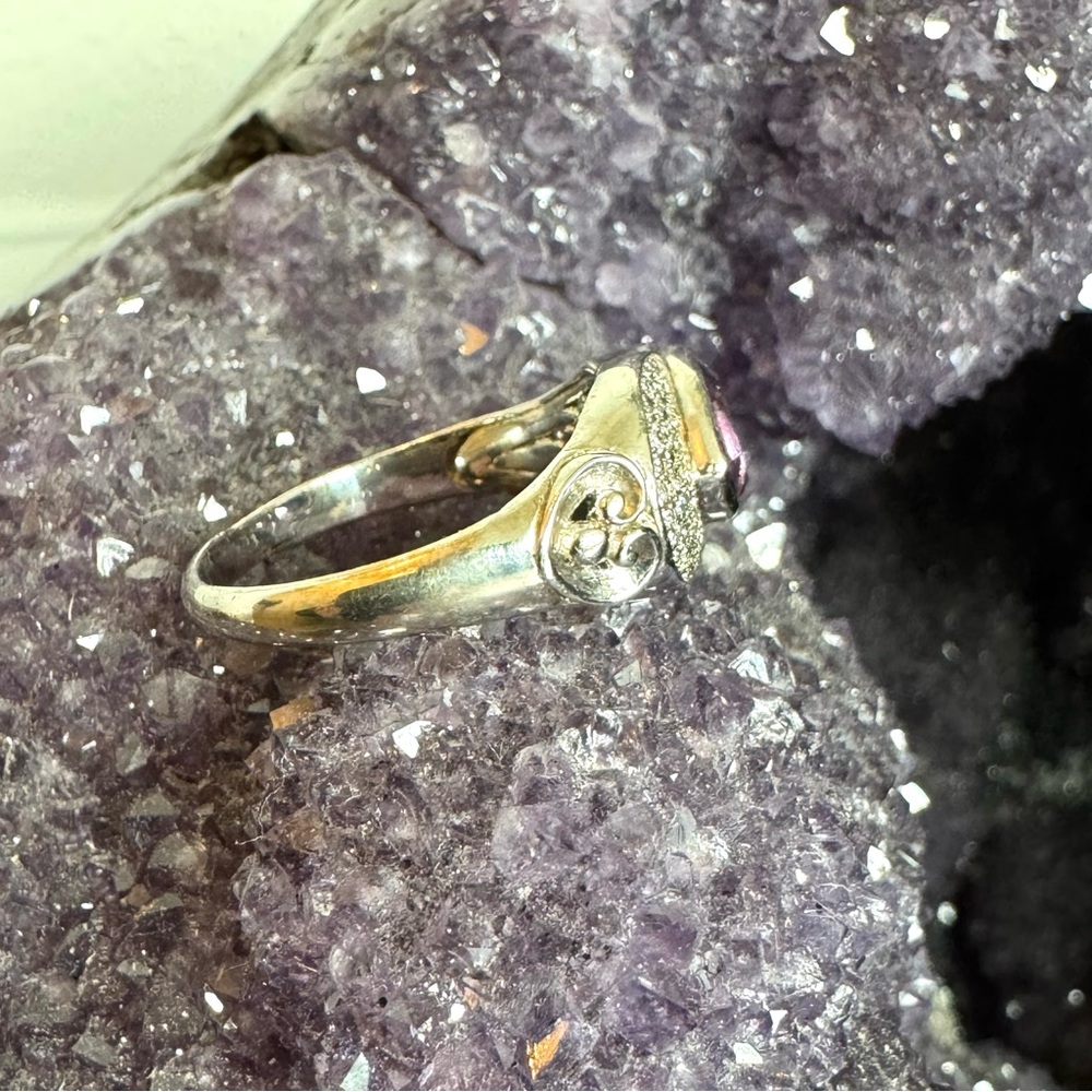 Amethyst & Cz Statement Ring - image 2